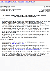 IETF A Firmware Update Architecture for Internet of Things Devices